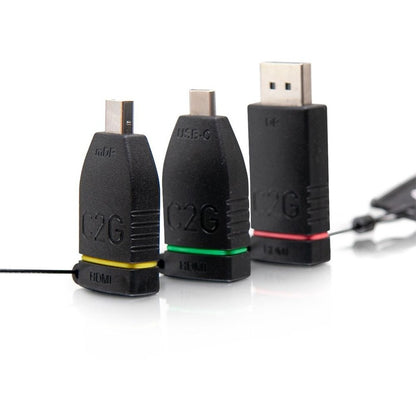Adaptateur de table rétractable C2G 4K HDMI Ring - Code couleur mDP, DP, USB C 29880