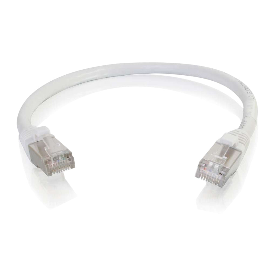 Câble de raccordement réseau blindé anti-accroc Cat6 de 6 po C2G (STP) - Blanc 00987