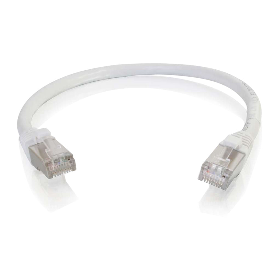 Câble de raccordement réseau blindé anti-accroc Cat6 de 6 po C2G (STP) - Blanc 00987