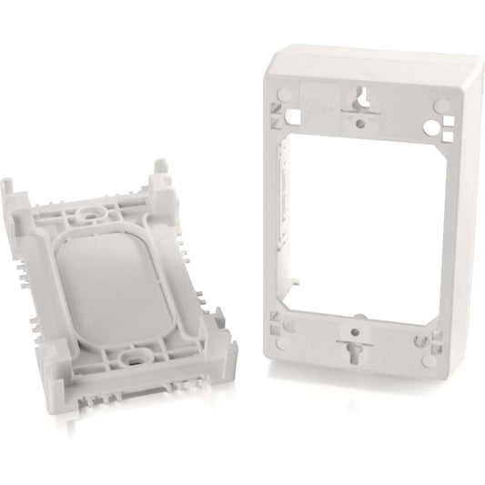 Boîte de jonction profonde simple à un groupe C2G Wiremold Uniduct, blanche 16088