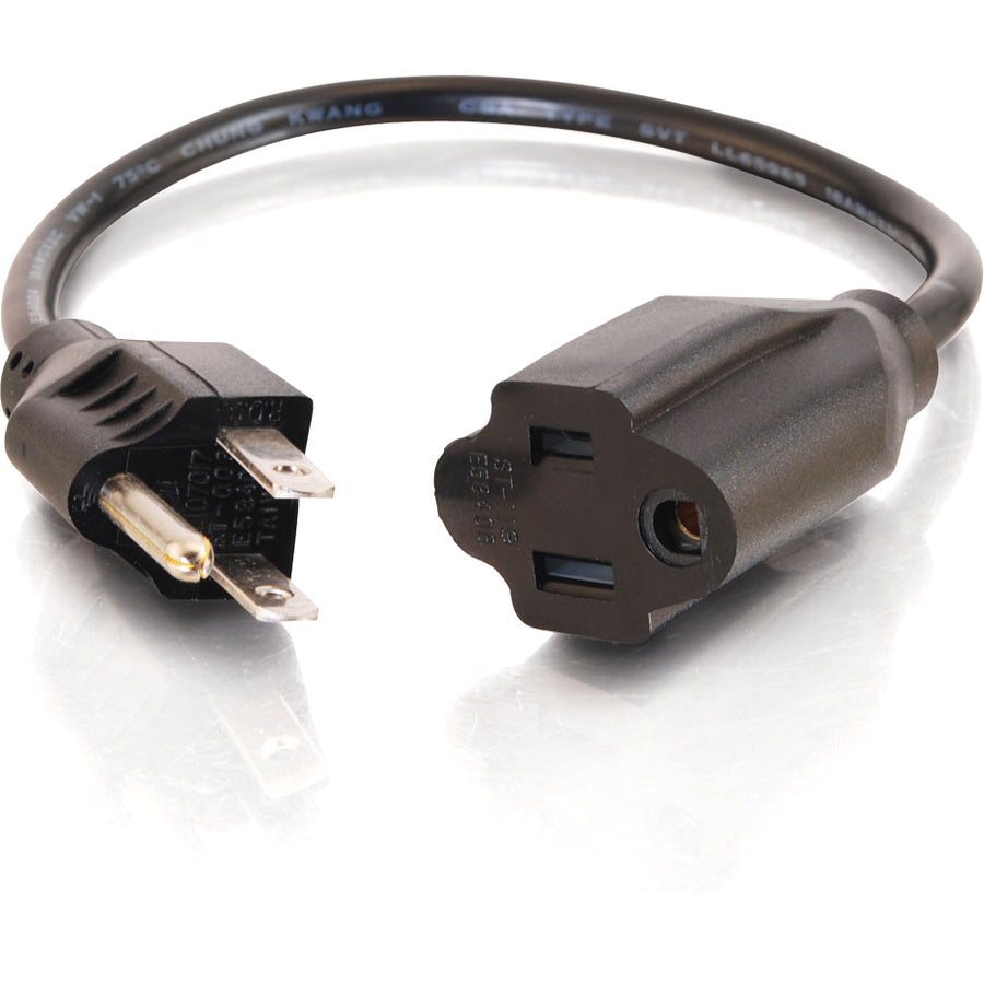 C2G 1ft Outlet Saver Power Extension Cord 03137