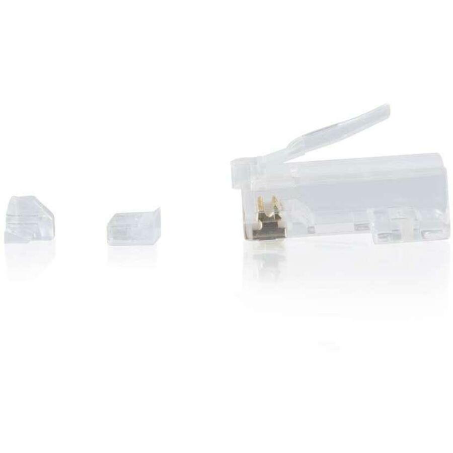 Fiche modulaire C2G RJ45 Cat6 pour câble rond solide/toronné - 50 pk 00889