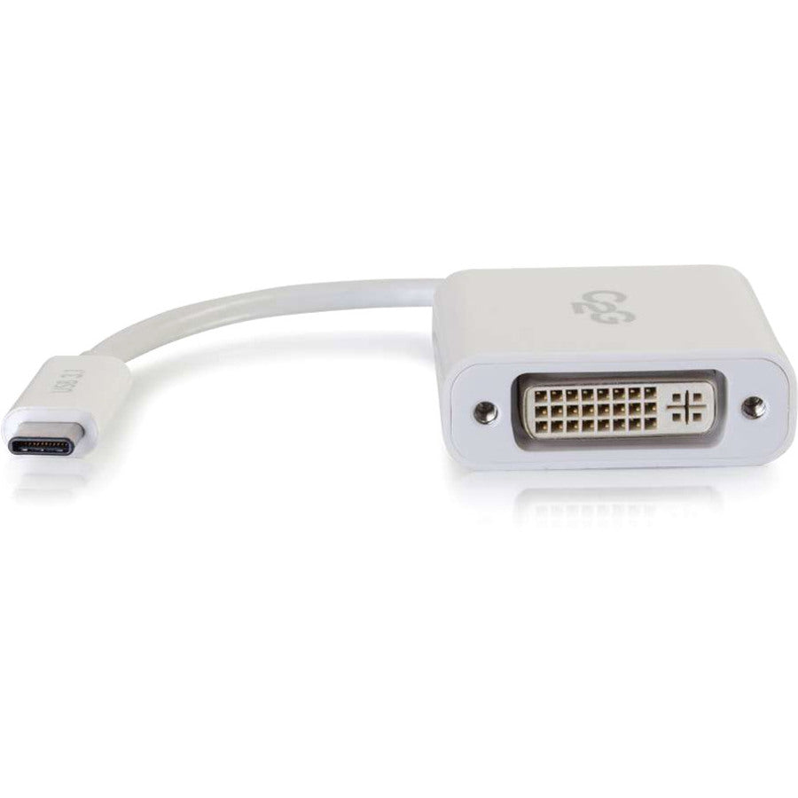 C2G USB-C To DVI-D Video Adapter Converter - White 29484