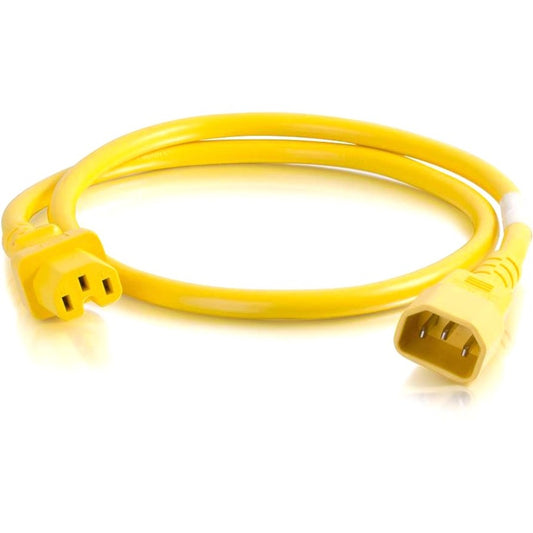 Cordon d'alimentation C2G 4 pi 18 AWG (IEC320C14 à IEC320C13) - Jaune 17496
