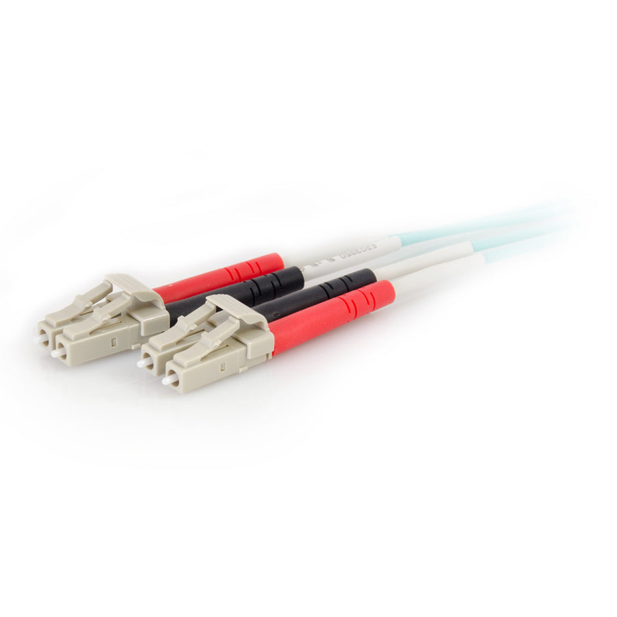 Câble à fibre optique PVC multimode duplex LC-LC 50/125 OM4 C2G 10 m - Aqua 01006