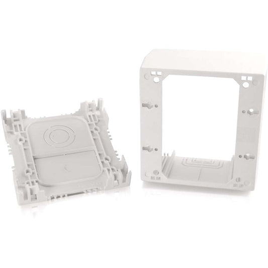 Boîte de jonction extra-profonde double à 2 voies Wiremold Uniduct de C2G, blanche 16087