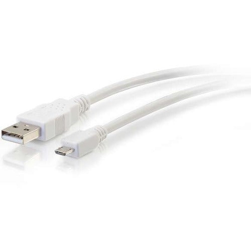Câble USB 2.0 A vers Micro-USB B de 1,8 m C2G, blanc - Câble USB de 1,8 m 27443