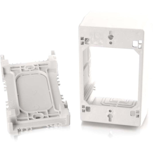 Boîte de jonction extra-profonde simple à un groupe Wiremold Uniduct de C2G, blanche 16086