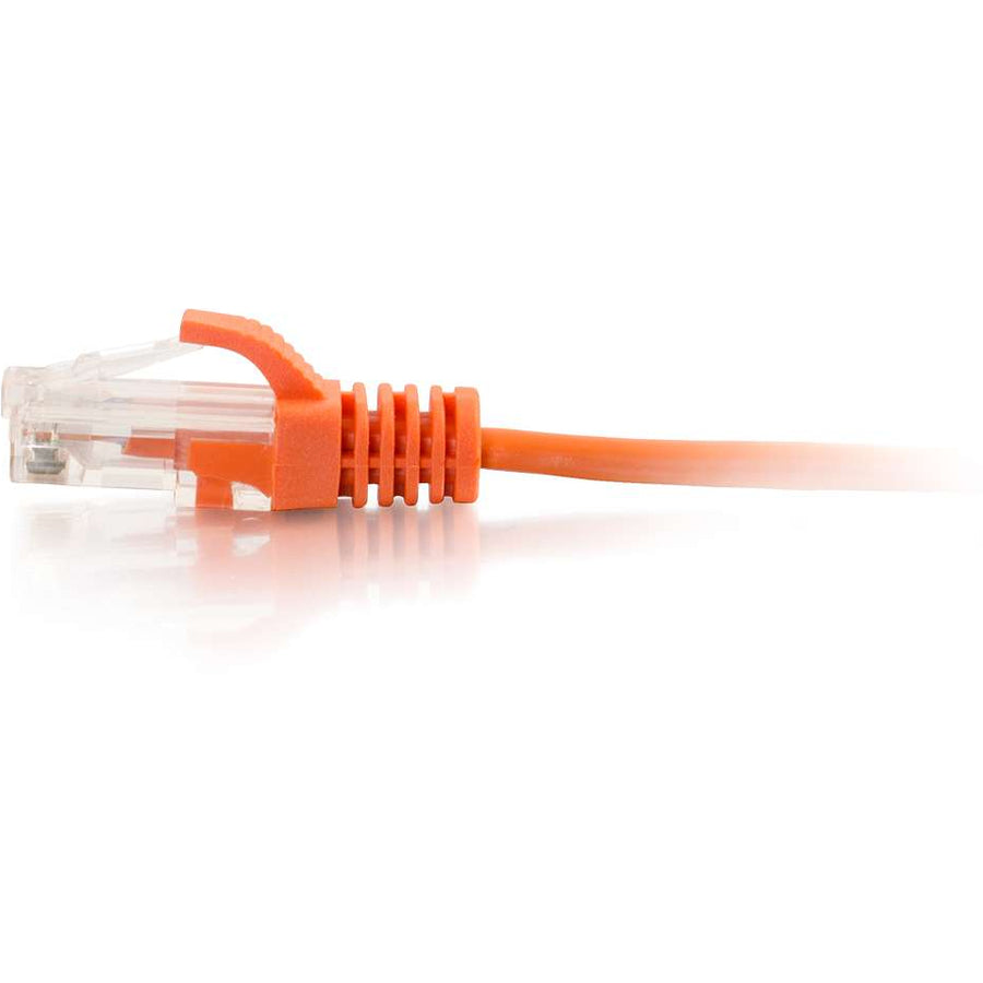 Câble de raccordement réseau Ethernet fin C2G Cat6 sans accroc non blindé (UTP) de 1 pi - Orange 01175