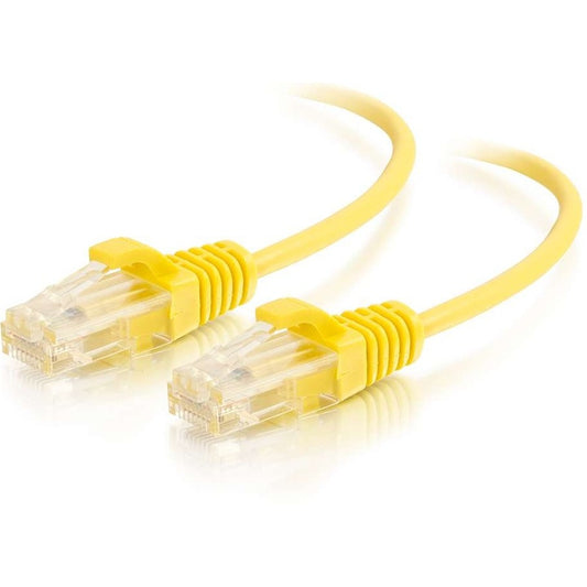 Câble Ethernet Cat6 C2G 3 pieds - Mince - Sans accroc non blindé (UTP) - Jaune 01171