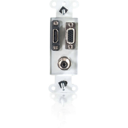 C2G NOUVEAU !! Plaque murale décorative HDMI, HD15 VGA, 3,5 mm, blanche 41031