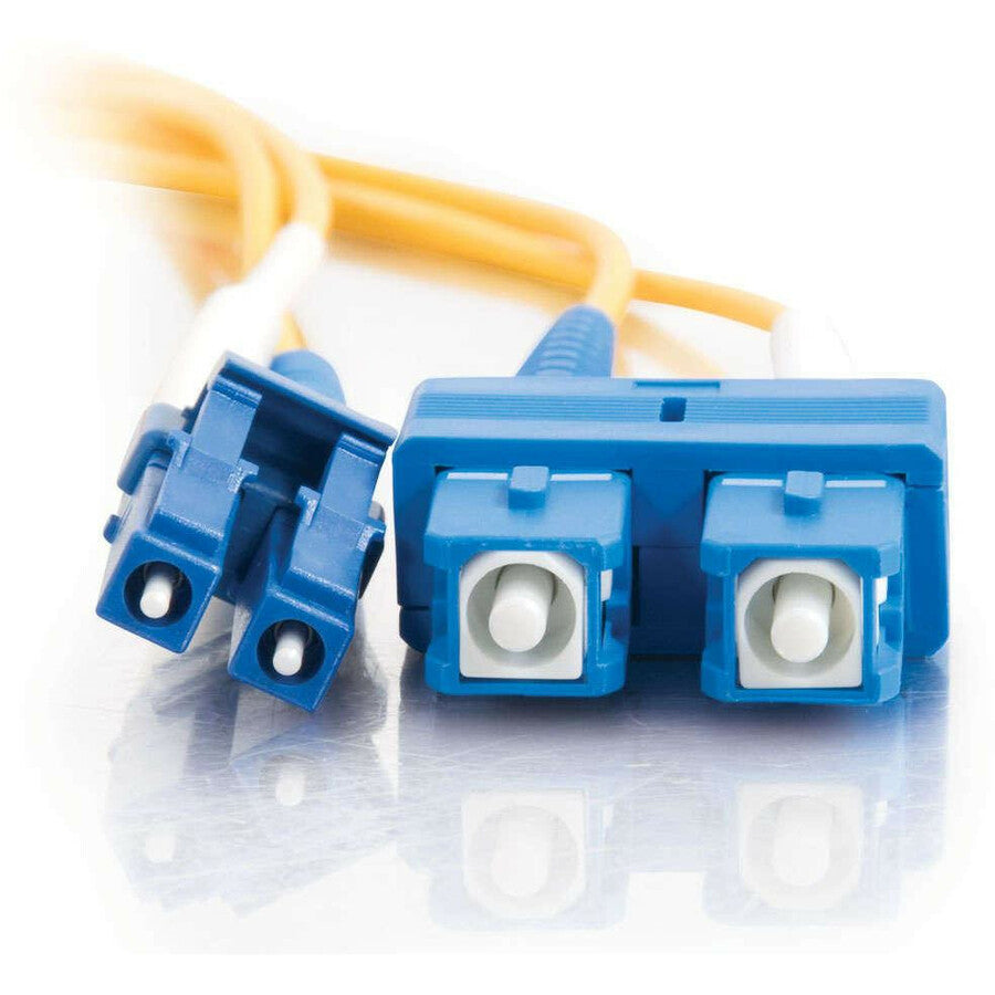 Câble à fibre optique PVC monomode duplex LC-SC 9/125 OS2 C2G 20 m - Jaune 37472