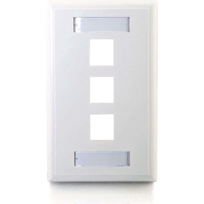 C2G 3 Socket Keystone Network/Multimedia Faceplate 03412