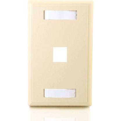 C2G 1 Socket Keystone Network/Multimedia Faceplate 03710