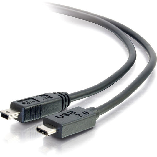 Câble USB 2.0 USB-C vers USB-Mini B M/M de 1,8 m de C2G - Noir 28855