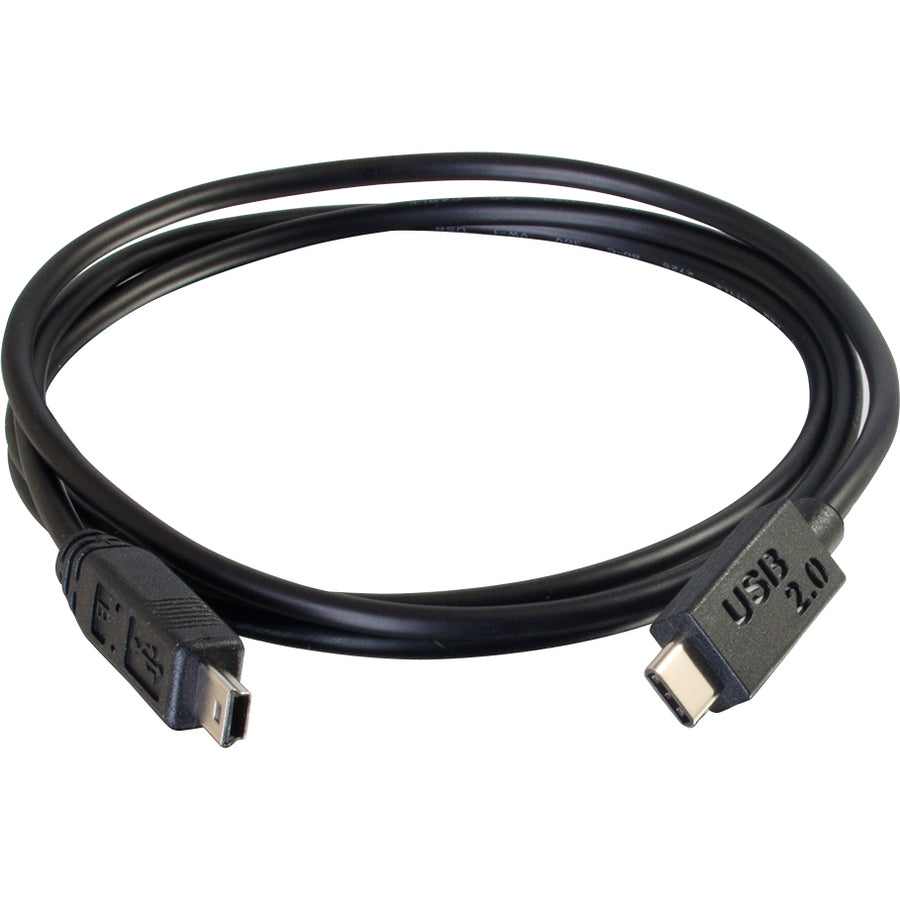 Câble USB 2.0 USB-C vers USB-Mini B M/M de 1,8 m de C2G - Noir 28855