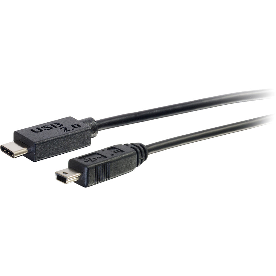 Câble USB 2.0 USB-C vers USB-Mini B M/M de 1,8 m de C2G - Noir 28855