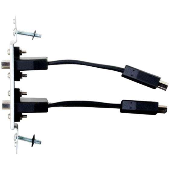 Plaque murale décorative C2G avec deux câbles HDMI en aluminium 39875