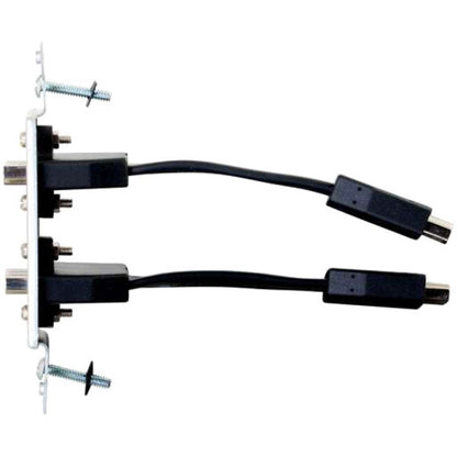 Plaque murale décorative C2G avec deux câbles HDMI en aluminium 39875