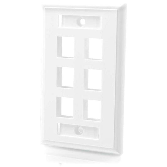 Façade réseau/multimédia Keystone C2G à 6 prises 03414