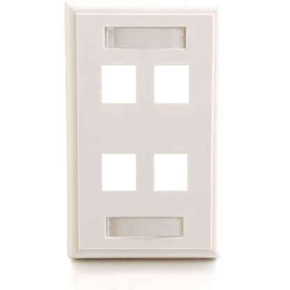 C2G 4 Socket Keystone Network/Multimedia Faceplate 03413