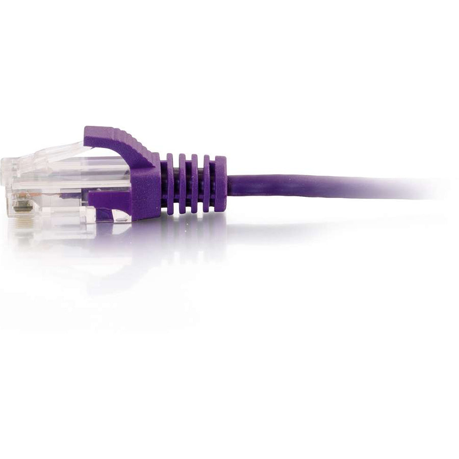 Câble de raccordement réseau Ethernet fin C2G Cat6 7 pieds non blindé (UTP) - Violet 01183