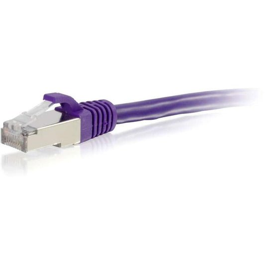 Câble de raccordement réseau blindé anti-accroc Cat6 de 9 pieds C2G (STP) - Violet 00905