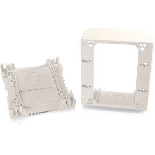 Boîte de jonction extra profonde double pour conduit uniduct Wiremold C2G, blanc brouillard 16132