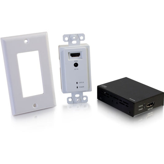 Kit d'extension HDMI C2G sur plaque murale Cat5/Cat6 vers boîtier jusqu'à 164 pieds (50 m) 60219