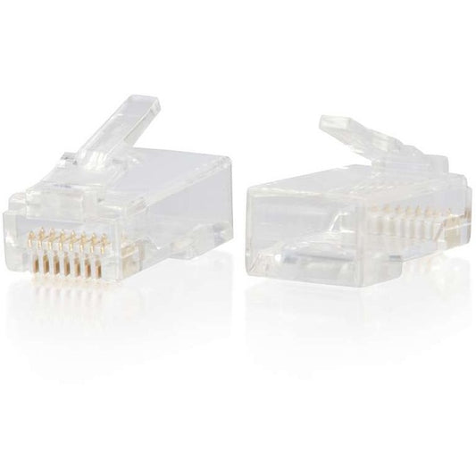 Fiche modulaire C2G RJ45 Cat6 pour câble rond solide/toronné - 25 pk 00888