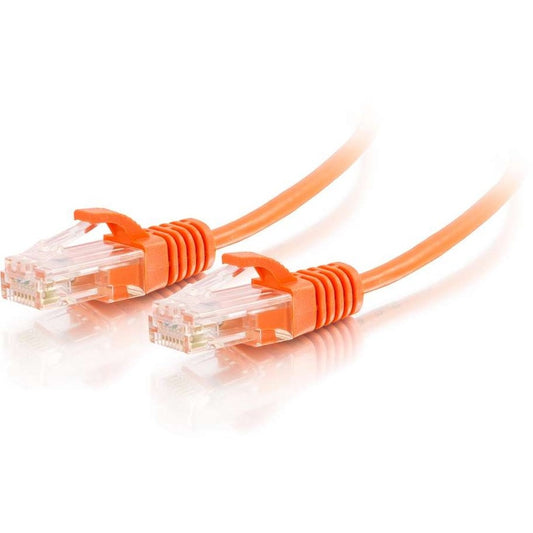 Câble Ethernet Cat6 C2G 7 pieds - Mince - Sans accroc non blindé (UTP) - Orange 01178