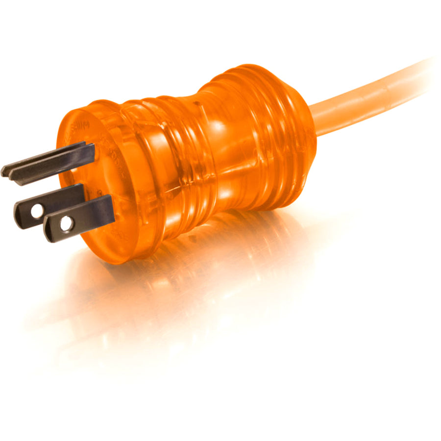 Câble d'extension d'alimentation de qualité hospitalière C2G 50 pieds 16AWG (NEMA 5-15P à NEMA 5-15R) - Orange 48061