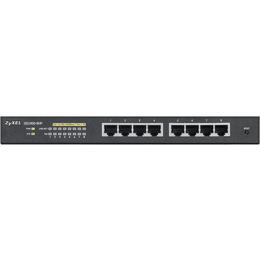 Commutateur PoE intelligent géré GbE 8 ports ZYXEL GS1900-8HP