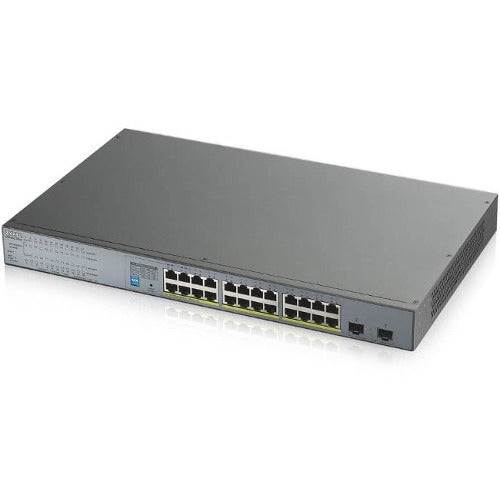 Commutateur PoE non géré GbE 24 ports ZYXEL avec liaison montante GbE GS1300-26HP