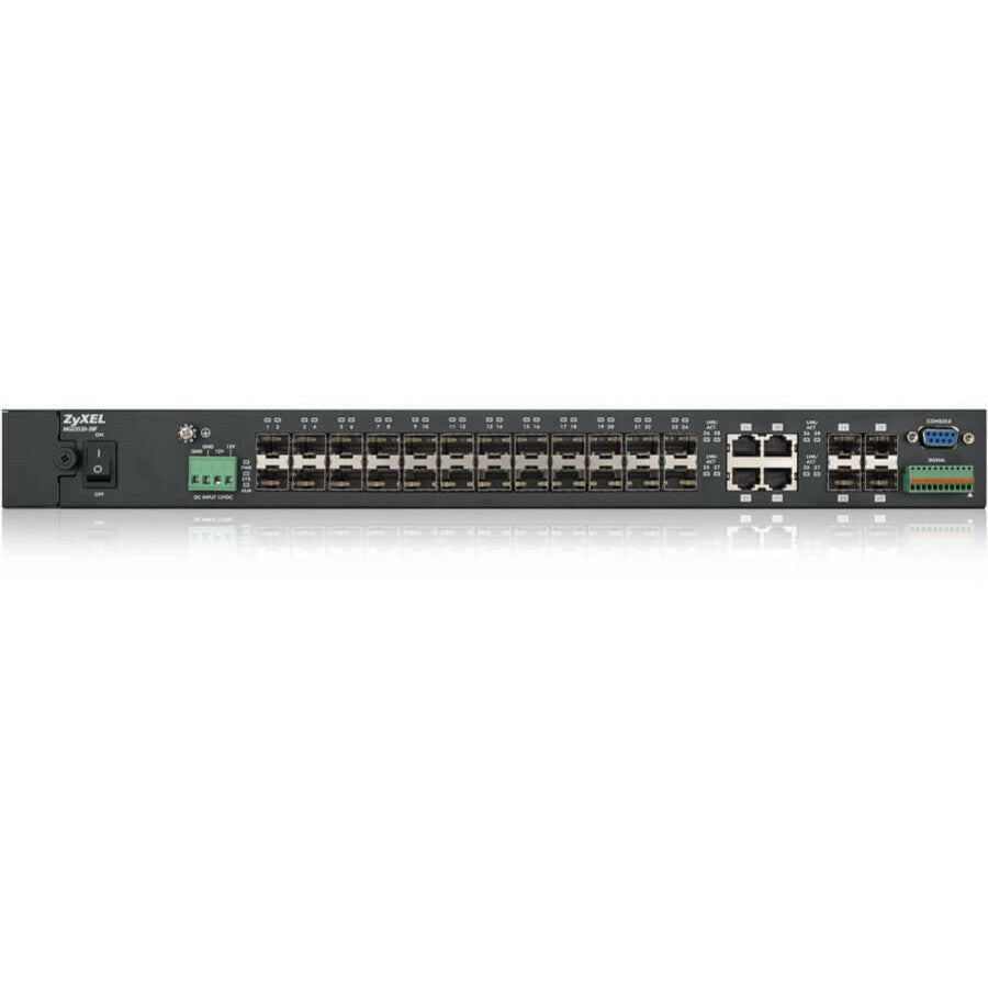 Commutateur Ethernet Gigabit de couche 2 de classe Telco ZYXEL MGS3520-28FDC