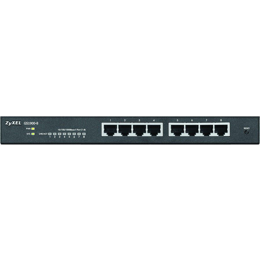 Commutateur intelligent géré GbE 8 ports ZYXEL GS1900-8