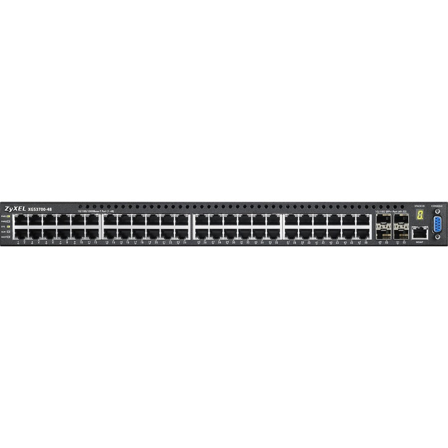 Commutateur ZYXEL GbE L2+ 48 ports avec liaison montante 10 GbE XGS3700-48