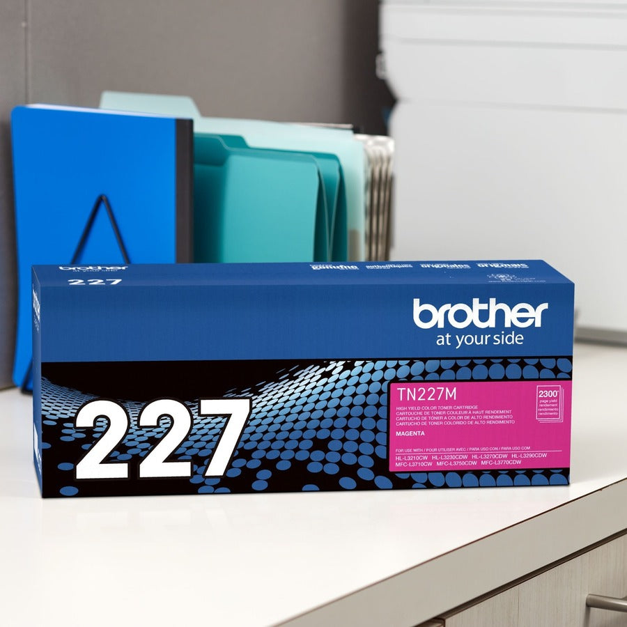 Brother TN-227M Original High Yield Laser Toner Cartridge - Magenta - 1 Each TN227M