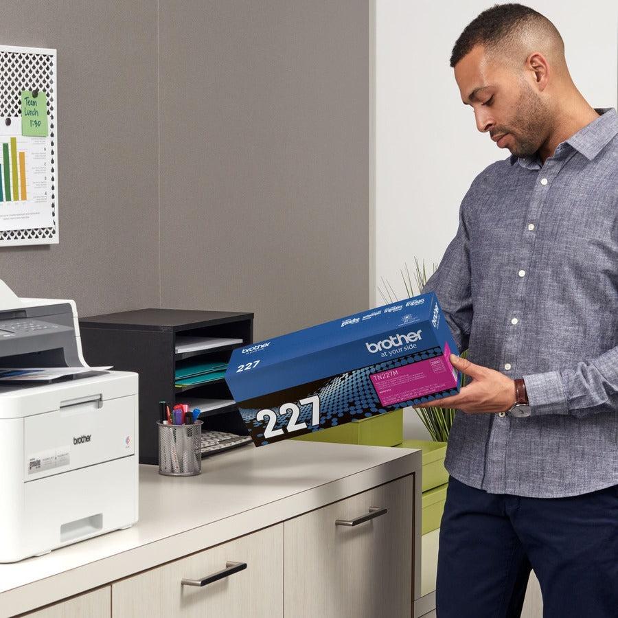 Brother TN-227M Original High Yield Laser Toner Cartridge - Magenta - 1 Each TN227M