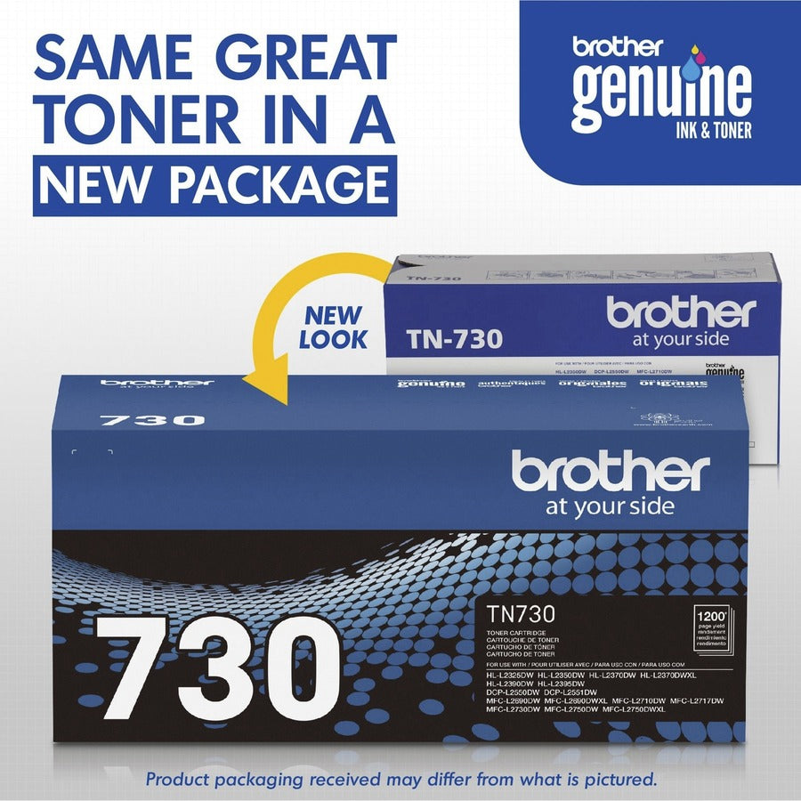 Cartouche de toner d'origine Brother TN-730 - Noir TN-730