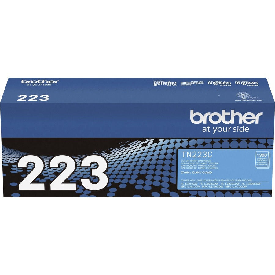 Brother TN-223C Original Standard Yield Laser Toner Cartridge - Cyan - 1 Each TN223C