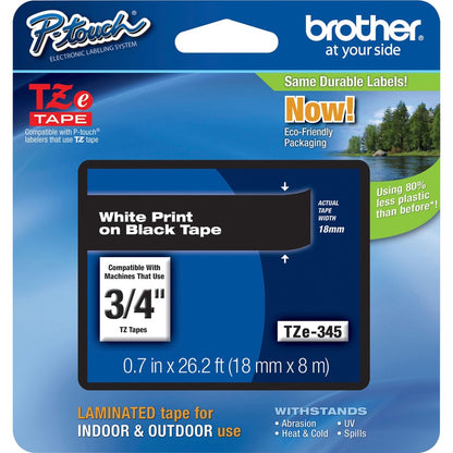 Brother P-Touch TZe Flat Surface Laminated Tape TZE345