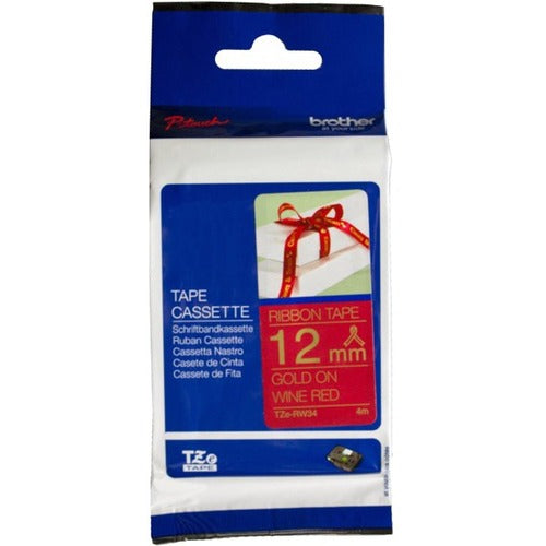 Brother Direct Thermal Printable Ribbon - Wine Red TZERW34