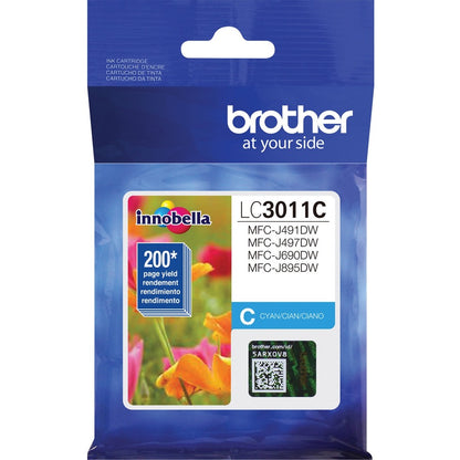 Brother LC3011CS Original Standard Yield Inkjet Ink Cartridge - Single Pack - Cyan - 1 Each LC3011CS