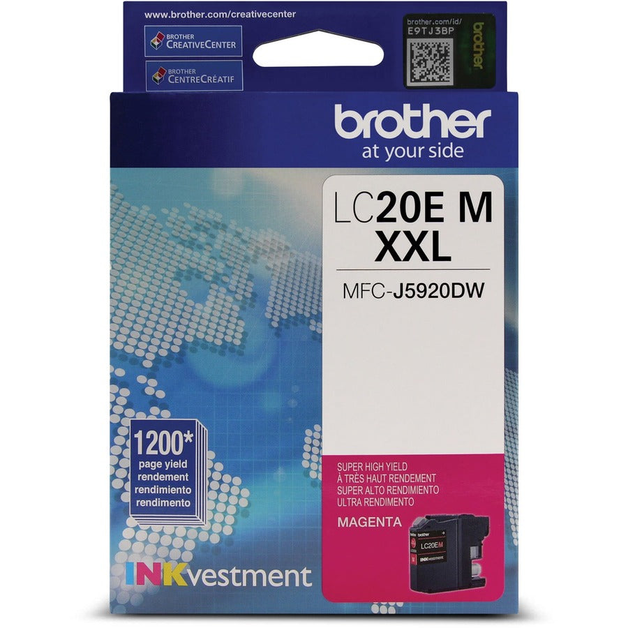 Cartouche d'encre à jet d'encre à rendement très élevé (série XXL) Brother INKvestment LC20EMS - Pack magenta LC20EMS