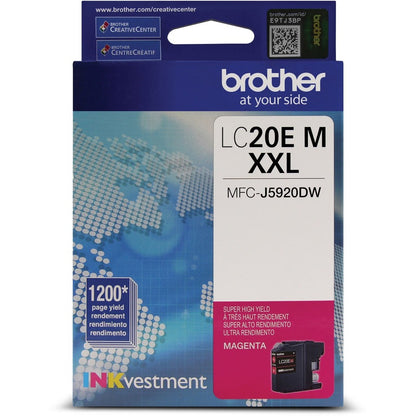 Cartouche d'encre à jet d'encre à rendement très élevé (série XXL) Brother INKvestment LC20EMS - Pack magenta LC20EMS