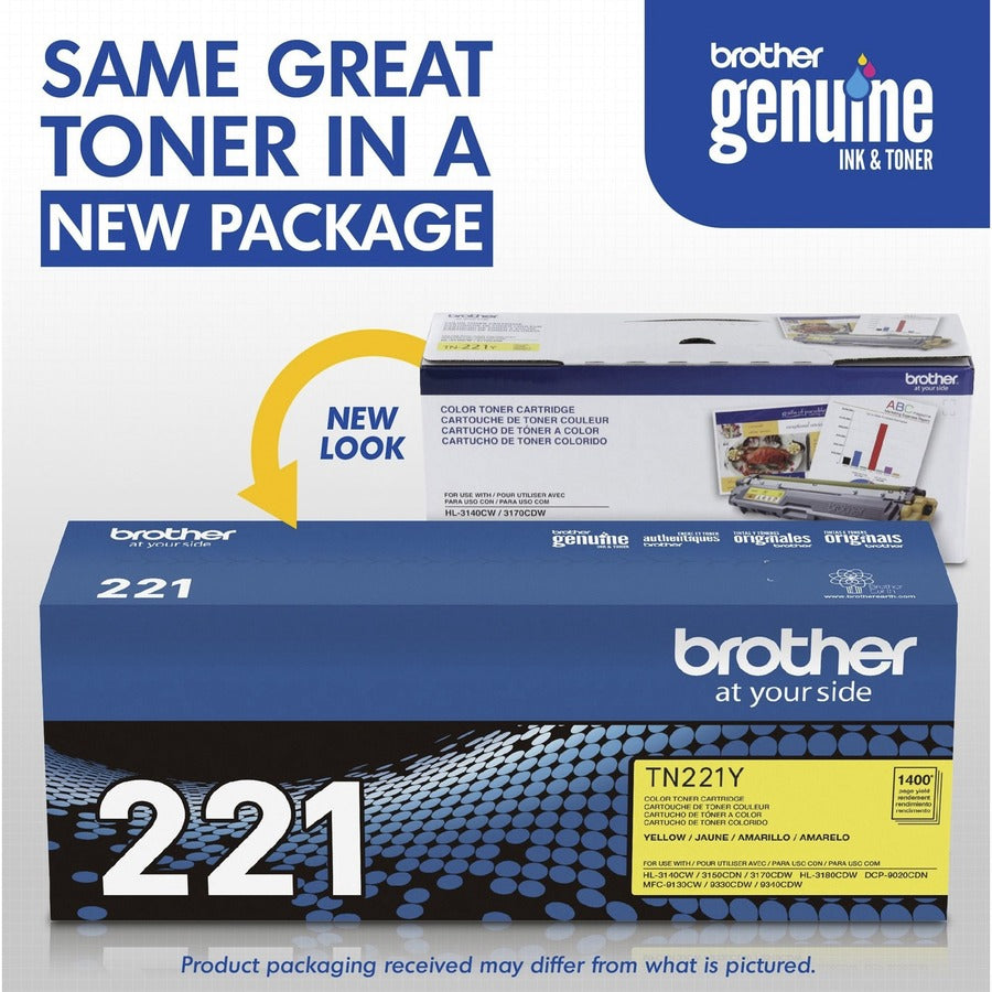 Cartouche de toner d'origine Brother TN221Y TN221Y