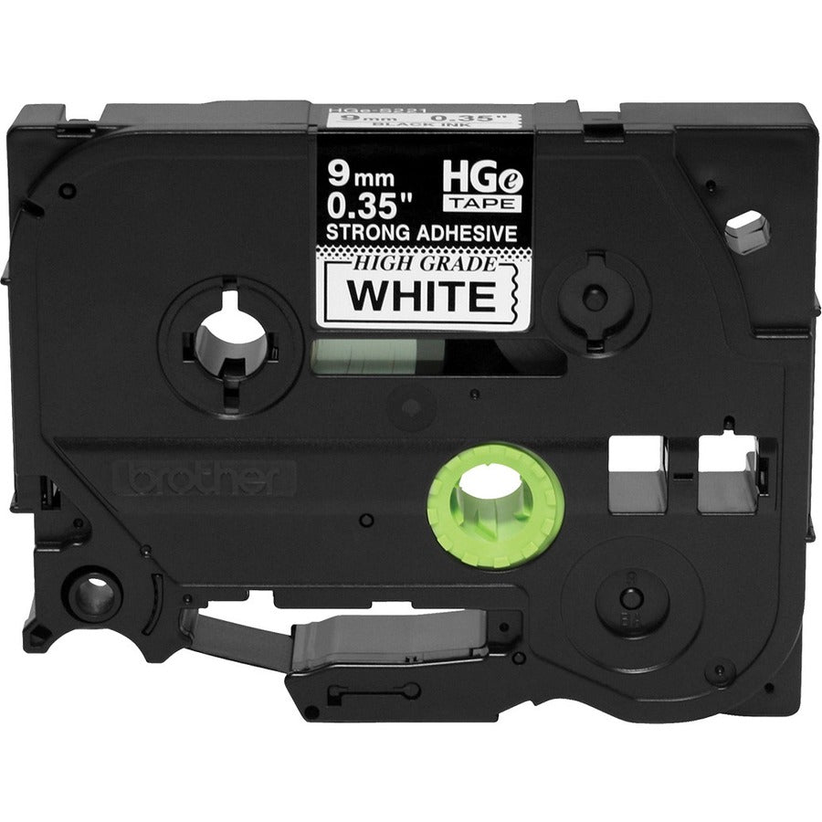 Brother HGES2215PK Black on White Extra-Strength Adhesive Label Tape HGES2215PK