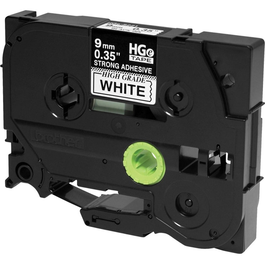 Brother HGES2215PK Black on White Extra-Strength Adhesive Label Tape HGES2215PK