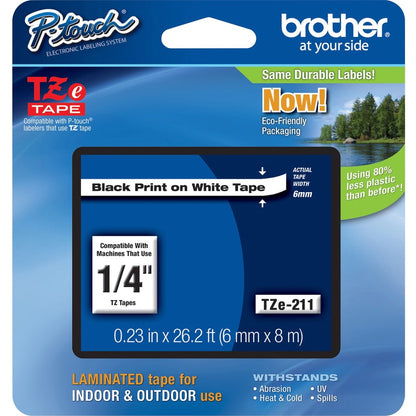 Cartouches de ruban laminé Brother P-touch TZe TZE211